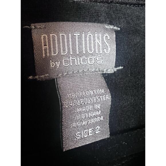 Additions by Chico's Women's Velvet Black Full Zip Long Sleeve Jacket Size 2 (L) - Picture 4 of 7